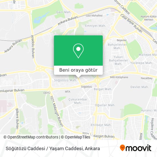 Söğütözü Caddesi / Yaşam Caddesi harita