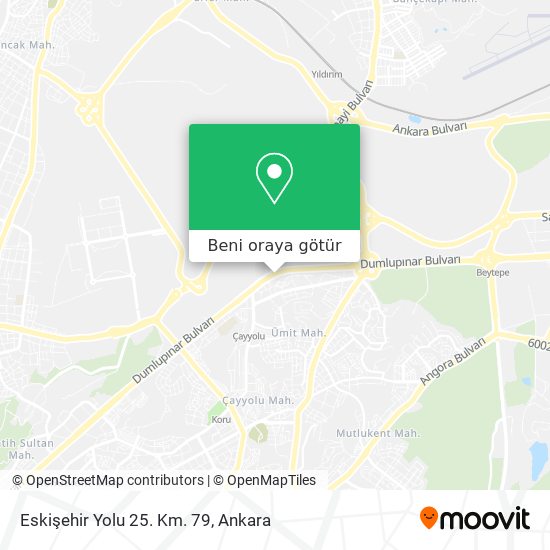 Eskişehir Yolu 25. Km. 79 harita
