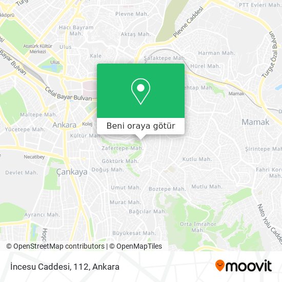 İncesu Caddesi, 112 harita