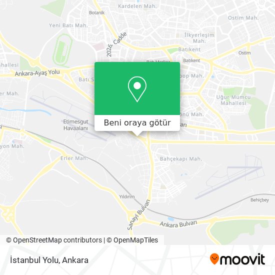 İstanbul Yolu harita