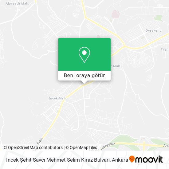 Incek Şehit Savcı Mehmet Selim Kiraz Bulvarı harita