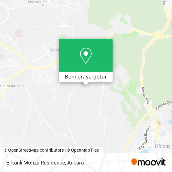 Erkanlı Monza Residence harita