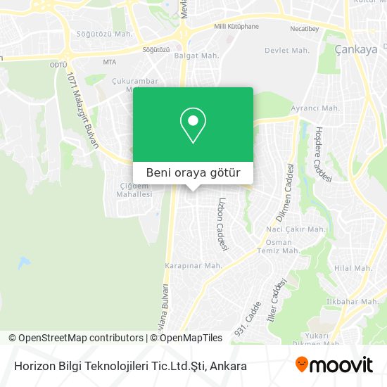 Horizon Bilgi Teknolojileri Tic.Ltd.Şti harita