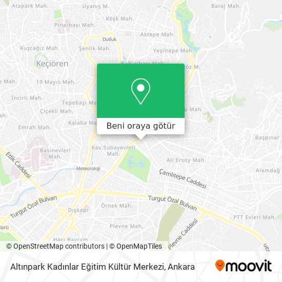 Altınpark Kadınlar Eğitim Kültür Merkezi harita