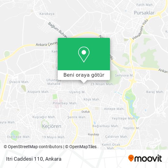 Itri Caddesi 110 harita