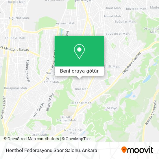 Hentbol Federasyonu Spor Salonu harita