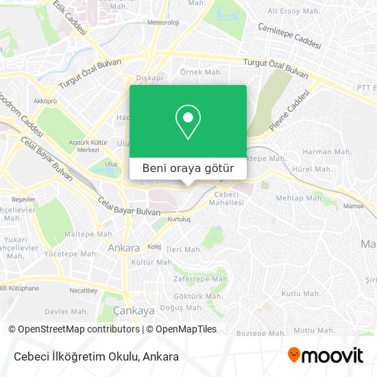 Cebeci İlköğretim Okulu harita