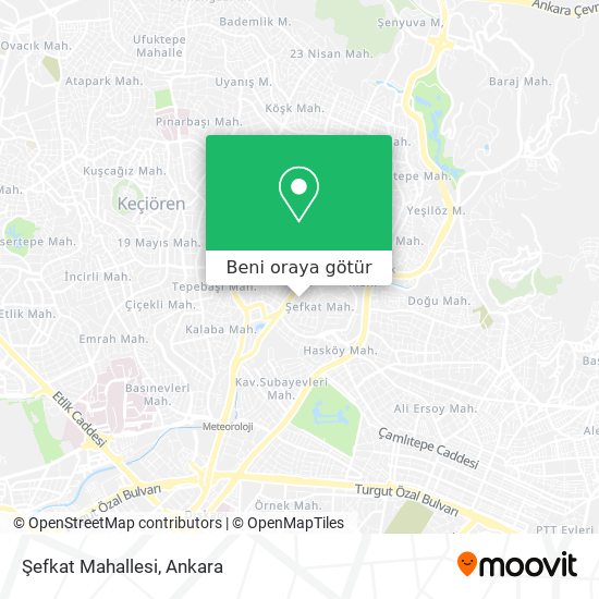 Şefkat Mahallesi harita