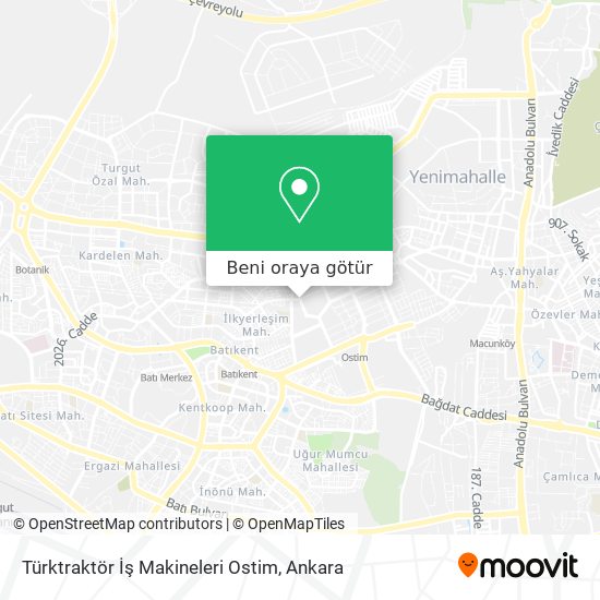 Türktraktör İş Makineleri Ostim harita
