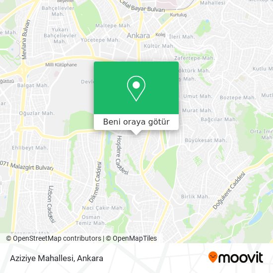 Aziziye Mahallesi harita