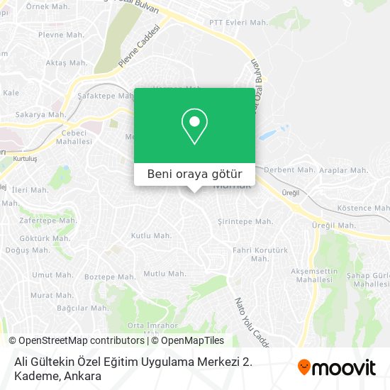 Ali Gültekin Özel Eğitim Uygulama Merkezi 2. Kademe harita