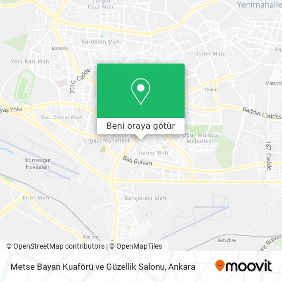 Metse Bayan Kuaförü ve Güzellik Salonu harita