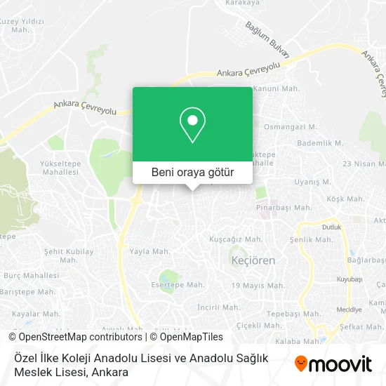 Özel İlke Koleji Anadolu Lisesi ve Anadolu Sağlık Meslek Lisesi harita