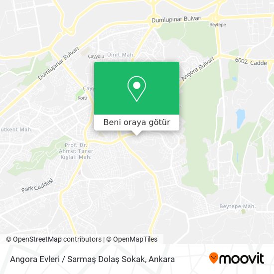 Angora Evleri / Sarmaş Dolaş Sokak harita