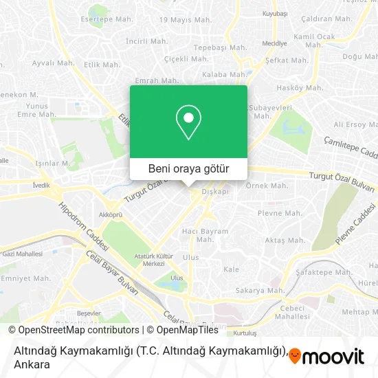 Altındağ Kaymakamlığı (T.C. Altındağ Kaymakamlığı) harita