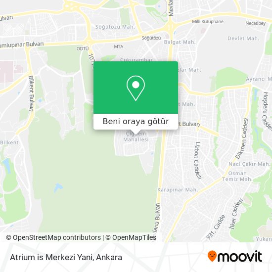 Atrium is Merkezi Yani harita