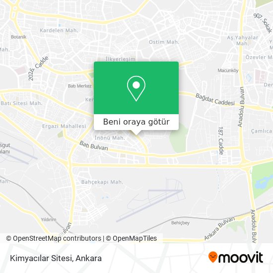 Kimyacılar Sitesi harita