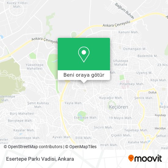 Esertepe Parkı Vadisi harita