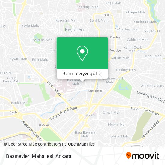 Basınevleri Mahallesi harita