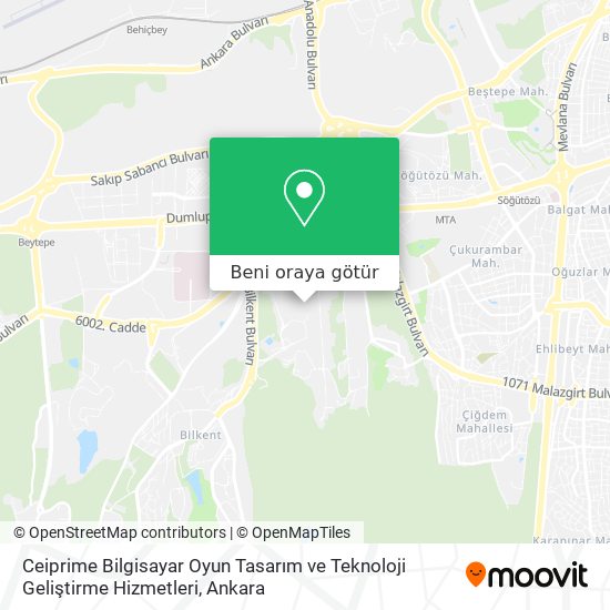 Ceiprime Bilgisayar Oyun Tasarım ve Teknoloji Geliştirme Hizmetleri harita