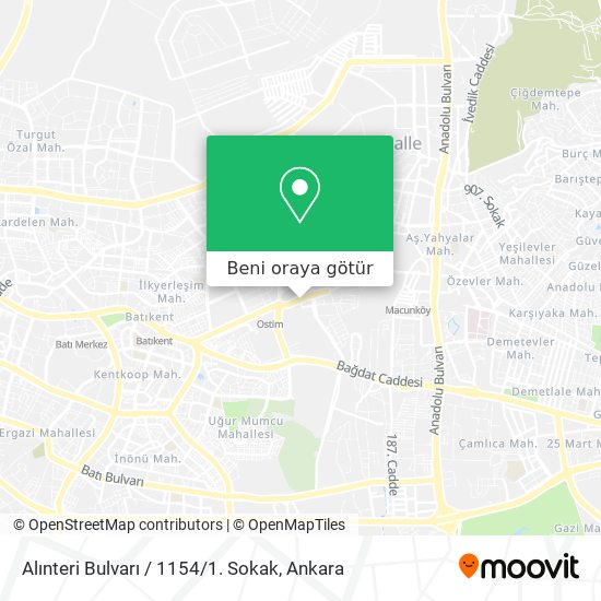 Alınteri Bulvarı / 1154 / 1. Sokak harita