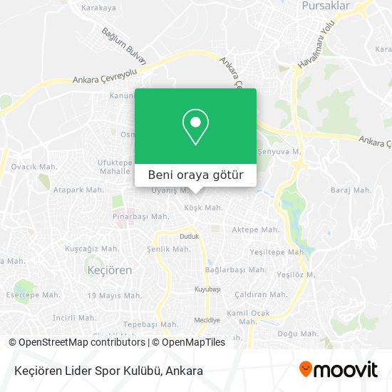 Keçiören Lider Spor Kulübü harita