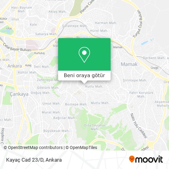 Kayaç Cad 23/D harita