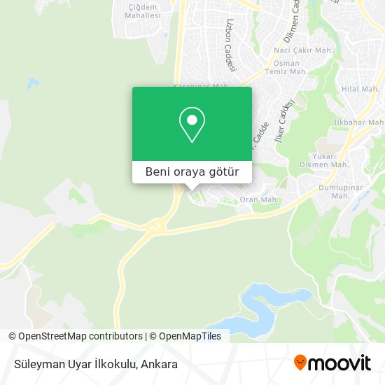 Süleyman Uyar İlkokulu harita