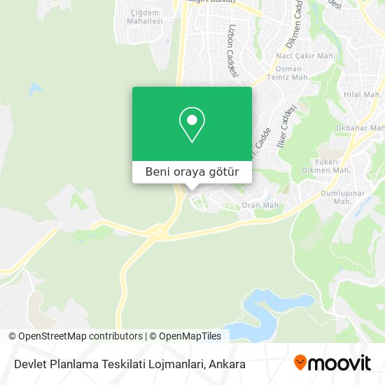 Devlet Planlama Teskilati Lojmanlari harita