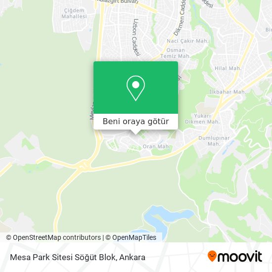 Mesa Park Sitesi Söğüt Blok harita