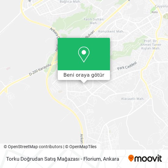 Torku Doğrudan Satış Mağazası - Florium harita