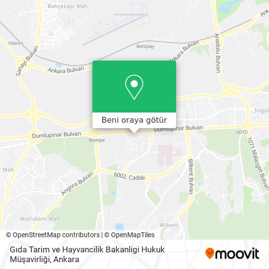 Gıda Tarim ve Hayvancilik Bakanligi Hukuk Müşavirliği harita