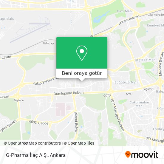 G-Pharma İlaç A.Ş. harita