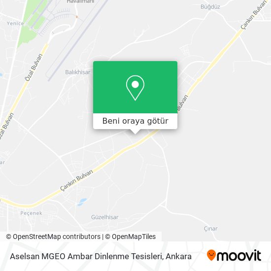 Aselsan MGEO Ambar Dinlenme Tesisleri harita