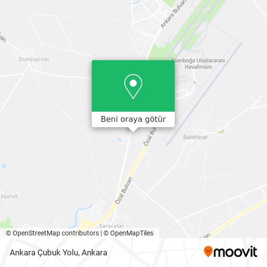 Ankara Çubuk Yolu harita