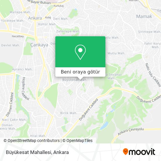 Büyükesat Mahallesi harita