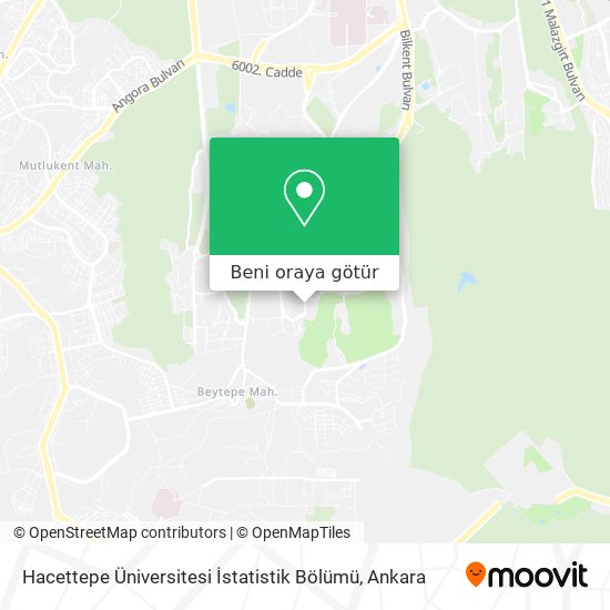 Hacettepe Üniversitesi İstatistik Bölümü harita