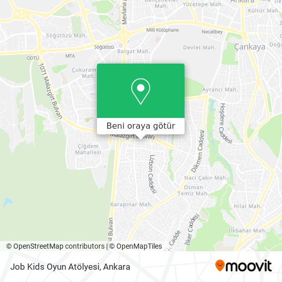 Job Kids Oyun Atölyesi harita