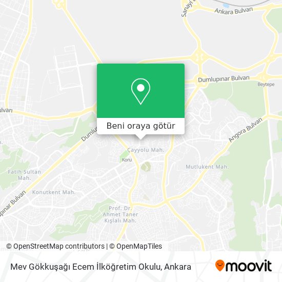 Mev Gökkuşağı Ecem İlköğretim Okulu harita