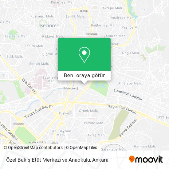 Özel Bakış Etüt Merkezi ve Anaokulu harita