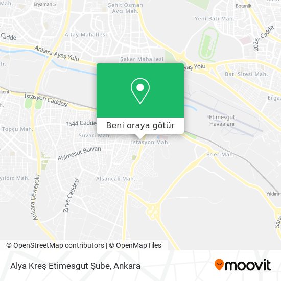 Alya Kreş Etimesgut Şube harita