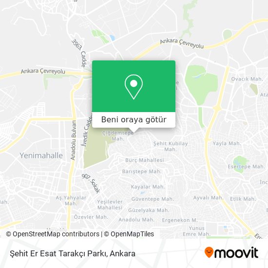 Şehit Er Esat Tarakçı Parkı harita