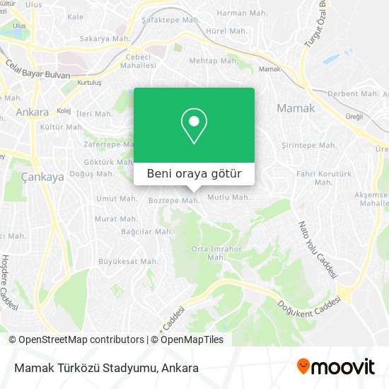 Mamak Türközü Stadyumu harita