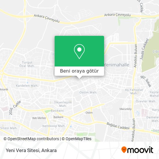 Yeni Vera Sitesi harita