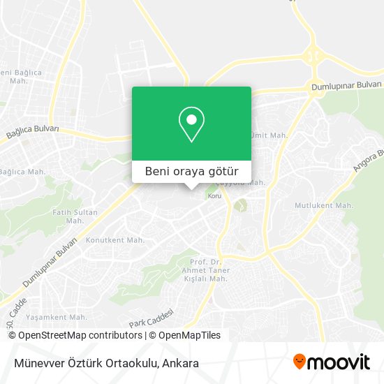 Münevver Öztürk Ortaokulu harita