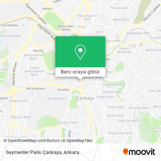 Seymenler Parkı Çankaya harita