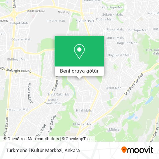 Türkmeneli Kültür Merkezi harita