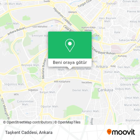 Taşkent Caddesi harita