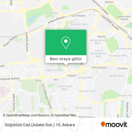 Söğütözü Cad.(Adalet Sok.) 10 harita