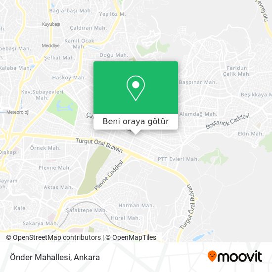 Önder Mahallesi harita